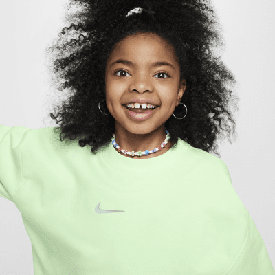 Nike Sportswear Dri-FIT sweatshirt met ronde hals voor meisjes