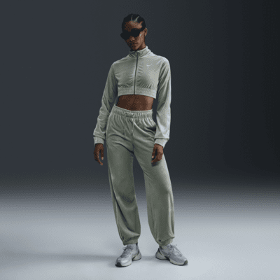 Nike Sportswear Collection Women's Cropped Velour Full-Zip Top