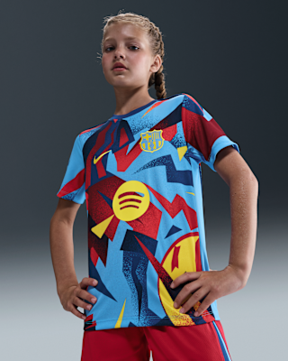 Детские  FC Barcelona Academy Pro Fourth Big Kids' Nike Dri-FIT Soccer Pre-Match Top