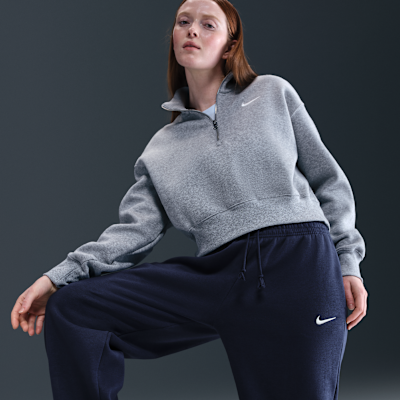 Overdimensionerede Nike Sportswear Phoenix Fleece-sweatpants med høj talje til kvinder