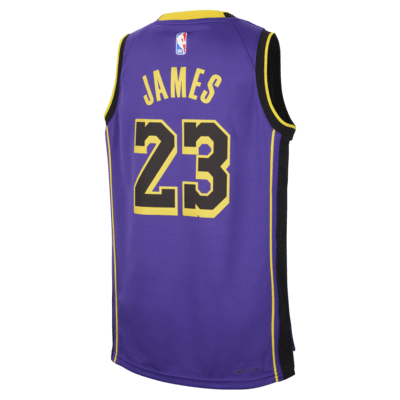 LeBron James Los Angeles Lakers Statement Edition Older Kids' (Boys') Jordan Dri-FIT NBA Swingman Jersey