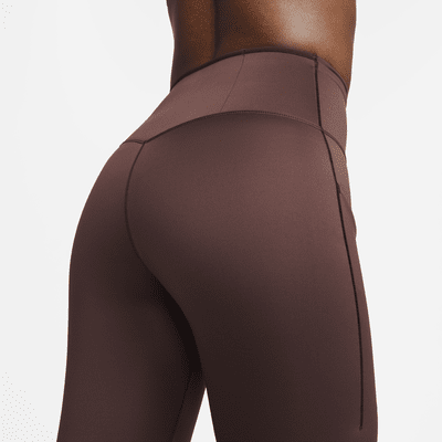 Leggings de tiro alto de 7/8 de sujeción firme con bolsillos para mujer Nike Go