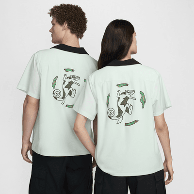 Nike SB Camisa de bowling de skateboard amb botons de màniga curta