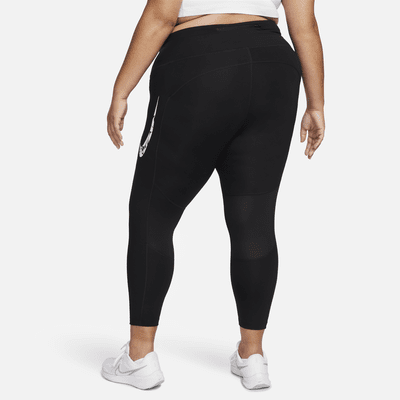 Nike Fast Women's Mid-Rise 7/8 Running Leggings with Pockets (Plus Size ...