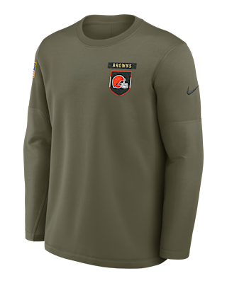 Мужские  Cleveland Browns Salute to Service Sideline Triumphant Win Coach Nike NFL Pullover Crew