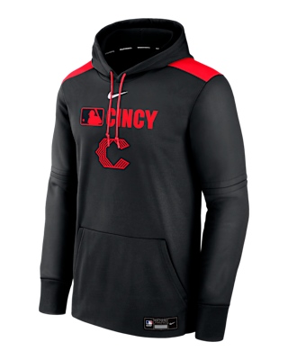 Мужское худи Cincinnati Reds Authentic Collection City Connect Nike Therma MLB Pullover Hoodie