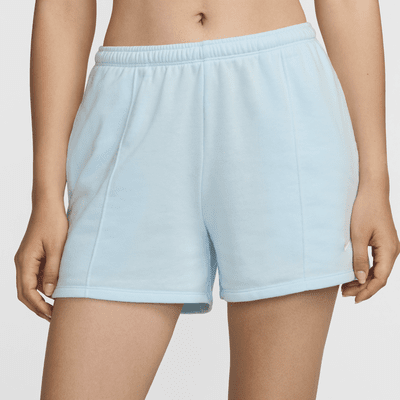 Nike Sportswear Chill Terry shorts van sweatstof met halfhoge taille voor dames (10 cm)