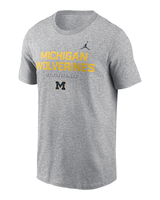 Мужская футболка Michigan Courtside Basketball Jordan Brand Dri-FIT College для баскетбола