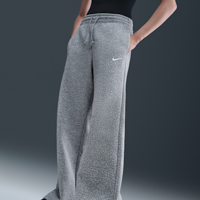 Pants de tiro alto de pierna amplia para mujer Nike Sportswear Phoenix Fleece