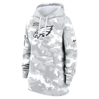 Philadelphia Eagles Salute to Service Primary Edge Club Women's Nike NFL Pullover Hoodie