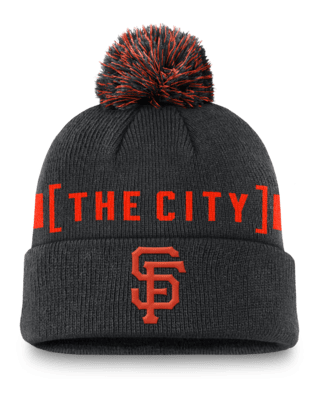 Мужские  San Francisco Giants Hometown Peak Nike MLB Cuffed Pom Beanie