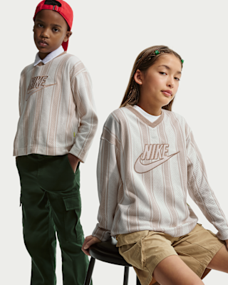 Детские джерси Nike Sportswear Collection Big Kids' Long-Sleeve Mesh Jersey