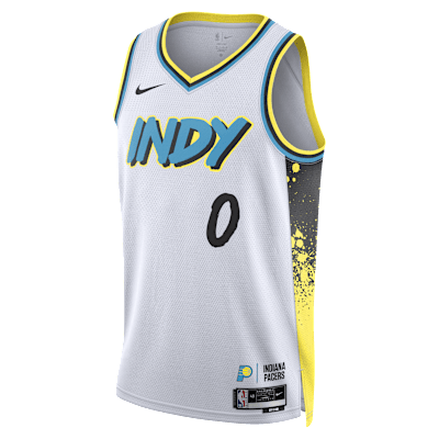 Tyrese Haliburton Indiana Pacers 2024/25 City Edition Nike Dri-FIT Swingman NBA-jersey voor heren