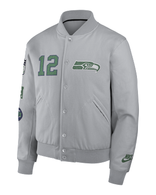 Мужская куртка Seattle Seahawks Rivalries Collection Nike NFL Full-Snap Varsity