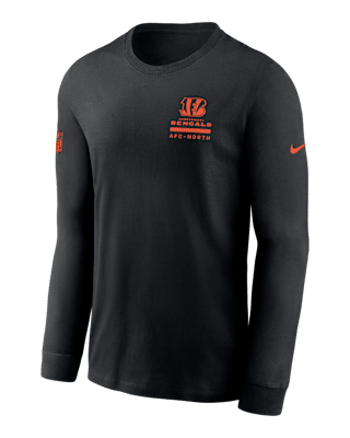Мужская футболка Cincinnati Bengals Sideline Team Issue Nike Dri-FIT NFL Long-Sleeve