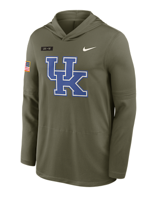 Мужские  Kentucky 2025 Military Appreciation Nike Dri-FIT College Long-Sleeve Hooded Top