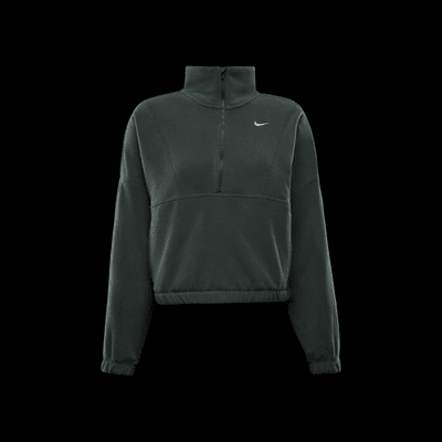 Nike One Therma-FIT Oversize-Oberteil aus Fleece mit Halbreißverschluss (Damen)