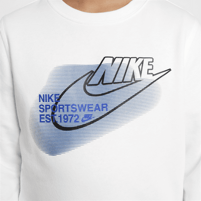 Flísová mikina Nike Sportswear Standard Issue s kulatým výstřihem pro větší děti (chlapce)