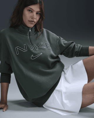 Женские  Nike Sportswear Phoenix Fleece Oversized 1/4-Zip Logo Top