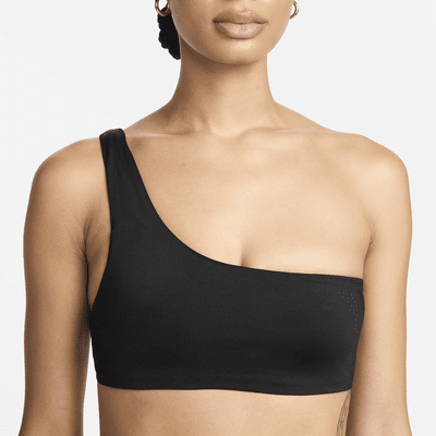 Top de bikini asimétrico para mujer Nike Swim Essential