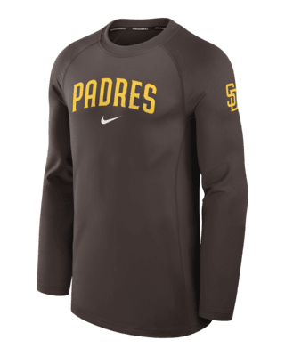 Мужская футболка San Diego Padres Authentic Collection Game Time Nike Dri-FIT MLB Long-Sleeve