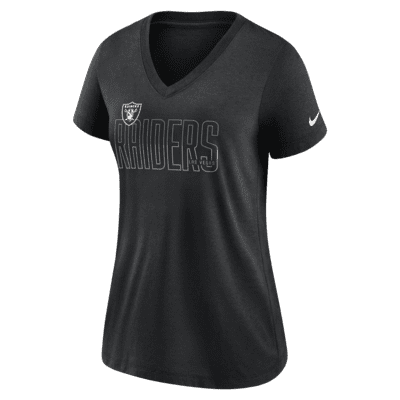 Playera con cuello en V medio para mujer Nike Lockup Split (NFL Las ...