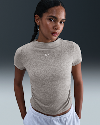 Женские тайтсы Nike Sportswear Chill Knit Tight Short-Sleeve Mock-Neck Top