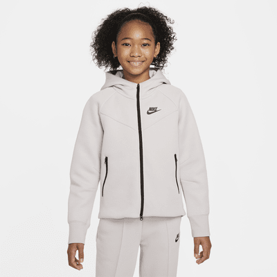 Nike Sportswear Tech Fleece Older Kids' (Girls') Full-Zip Hoodie. Nike PH