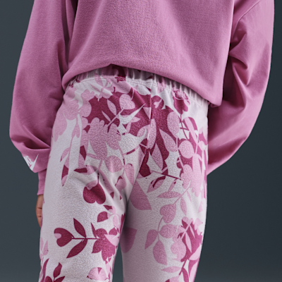 Nike Little Kids' Printed Club Long Sleeve T-Shirt and Leggings Set