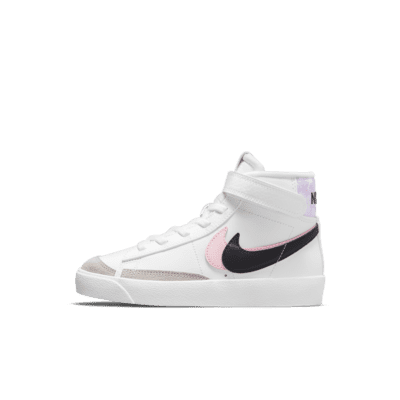 grey and pink nike blazers