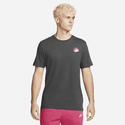 pink and gray nike shirt