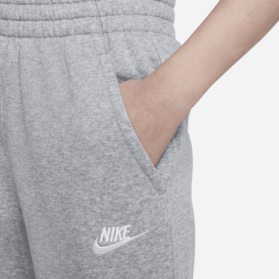 Pants ajustados de cintura alta para niñas talla grande Nike Sportswear Club Fleece