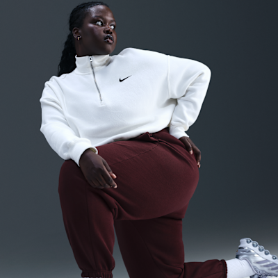 Nike Sportswear Phoenix Fleece Women's High-Waisted Oversized Tracksuit Bottoms (Plus Size)