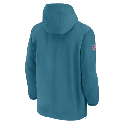 Jacksonville Jaguars Sideline Men's Nike NFL 1/2-Zip Hooded Jacket.