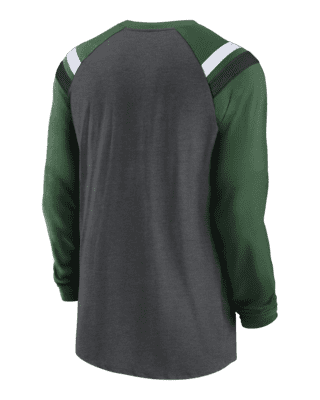 New York Jets Neutral Colour Wordmark Long Sleeve T-Shirt - Mens