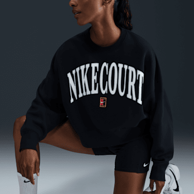 NikeCourt Phoenix Fleece Women's Over-Oversized Crew-Neck Tennis Sweatshirt