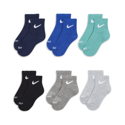 Nike Dri-FIT Performance Basics Little Kids' Ankle Socks (6 Pairs)