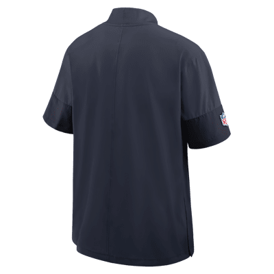 Chamarra de manga corta Nike de la NFL de medio cierre para hombre Chicago Bears Sideline Coach