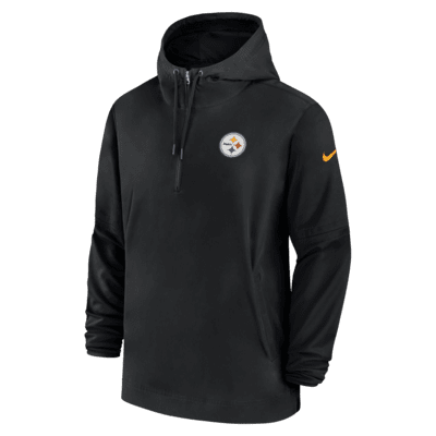 Football Fan Shop Officially Licensed NFL 1/2 Zip Pullover Hooded Jacket - Steelers