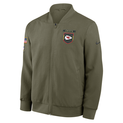 Kansas City Chiefs Salute to Service Sideline Men's Nike NFL Full-Zip Bomber Jacket