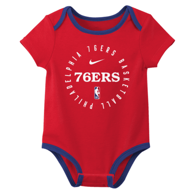 Philadelphia 76ers Baby Nike NBA 3-Pack Bodysuit Set