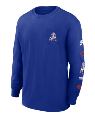 Мужская футболка New England Patriots Rewind Max90 Pocket Nike NFL Long-Sleeve