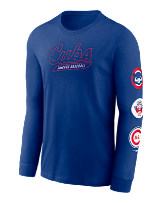 Мужская футболка Chicago Cubs Cooperstown Knockout Nike MLB Long-Sleeve