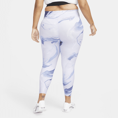 Nike One Luxe Women's Mid-Rise 7/8 Marbled Leggings (Plus Size)