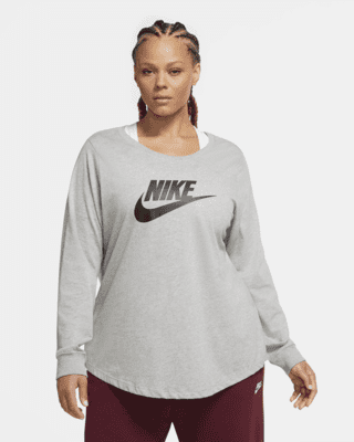 nike womens plus crew neck long sleeve sweatshirt