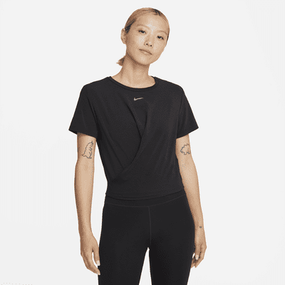 Nike Dri-FIT One ID Twist Short-Sleeve Nike Women\'s Fit Luxe Standard Top