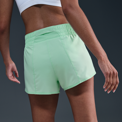 Shorts de correr Dri-FIT de tiro medio holgados de 8 cm con forro de ropa interior para mujer Nike One Swoosh