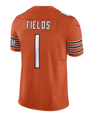 Justin Fields Chicago Bears Men's Nike Dri-FIT NFL Limited Football Jersey.