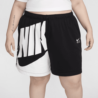 Shorts de French Terry de tiro medio de 15 cm para mujer (talla grande) Nike Air