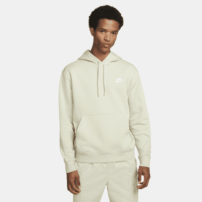 nike club pullover hoodie white